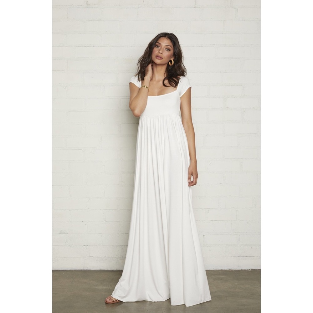 Rachel Pally Cap Sleeve Isa Dress white maternity